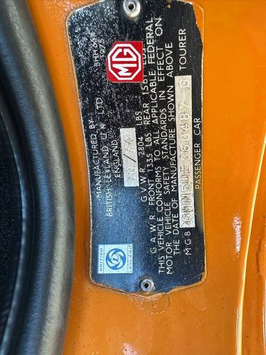 Продажа на аукционе авто 1974 Mgb Roadster, vin: GHN5UE3604876, номер лота: 65803376