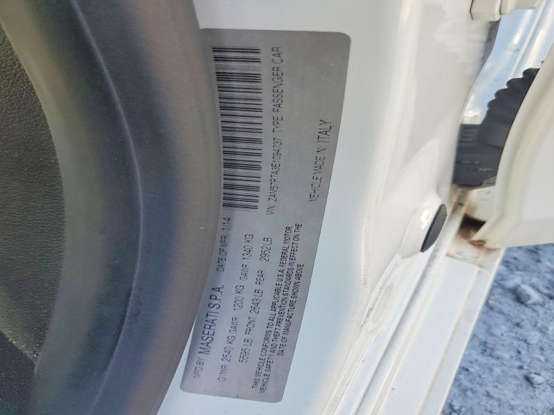 65299326 :رقم المزاد ، ZAM57RTA3E1094737 vin ، 2014 Maserati Ghibli مزاد بيع