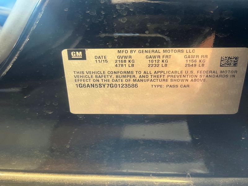 Продажа на аукционе авто 2016 Cadillac Ats-v, vin: 1G6AN5SY7G0123586, номер лота: 57628226