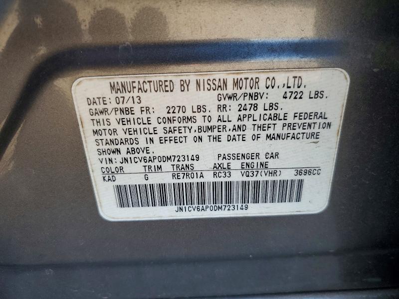 Aukcja sprzedaży 2013 Infiniti G37 Sedan, vin: JN1CV6AP0DM723149, numer aukcji: 64088136