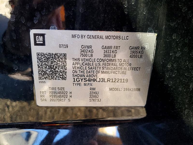 2020 Cadillac Escalade მანქანა იყიდება აუქციონზე, vin: 1GYS4HKJ3LR122119, აუქციონის ნომერი: 66076486