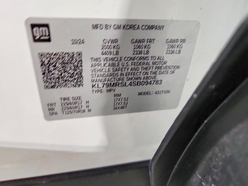 Auction sale of the 2025 Chevrolet Trailblazer, vin: KL79MRSL4SB094783, lot number: 65907396