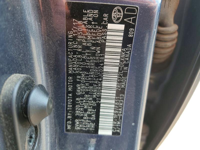 Aukcja sprzedaży 2018 Toyota Corolla, vin: 2T1BURHE4JC024181, numer aukcji: 64559056