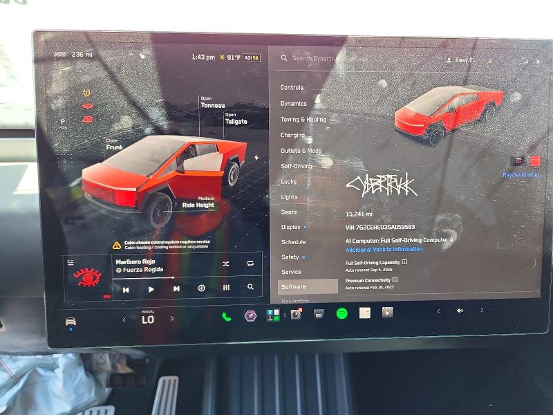 Aukcja sprzedaży 2025 Tesla Cybertruck, vin: 7G2CEHED3SA059583, numer aukcji: 65518506
