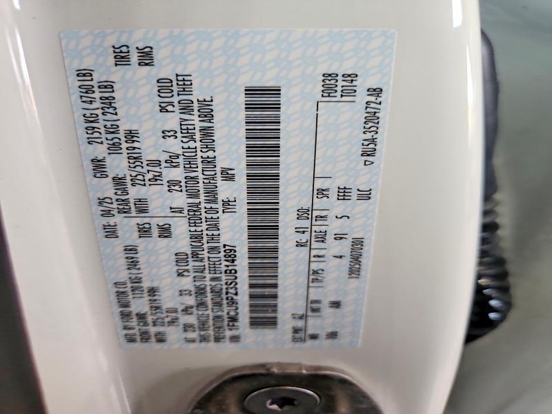 Aukcja sprzedaży 2025 Ford Escape, vin: 1FMCU9PZ3SUB14897, numer aukcji: 64399256