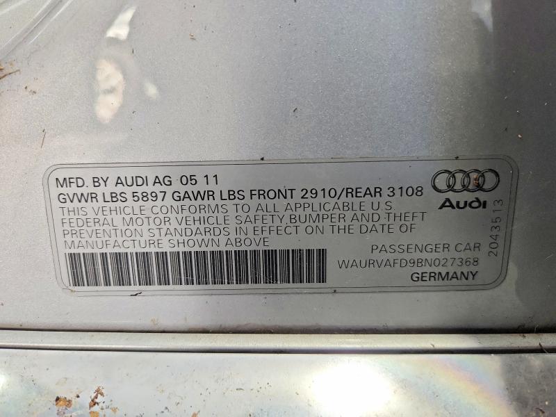 Продажа на аукционе авто 2011 Audi A8, vin: WAURVAFD9BN027368, номер лота: 65492566