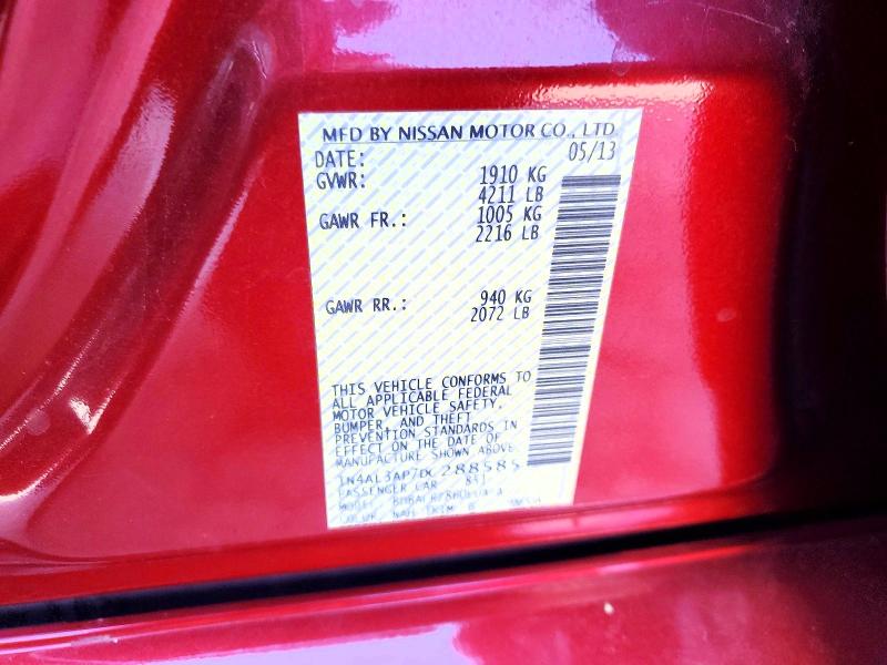 Aukcja sprzedaży 2013 Nissan Altima, vin: 1N4AL3AP7DC288585, numer aukcji: 64621746