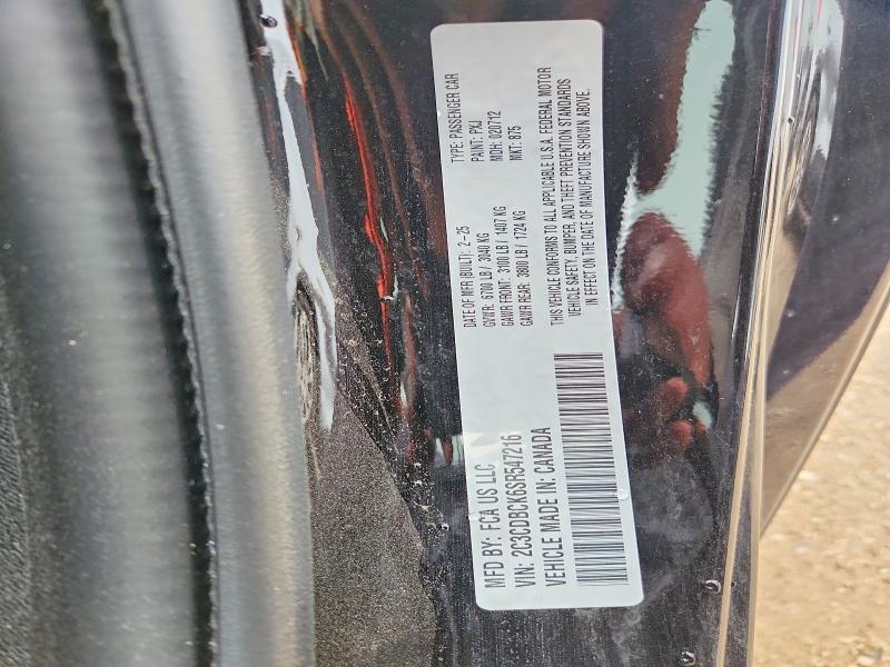 64300736 :رقم المزاد ، 2C3CDBCK6SR547216 vin ، 2025 Dodge Charger مزاد بيع
