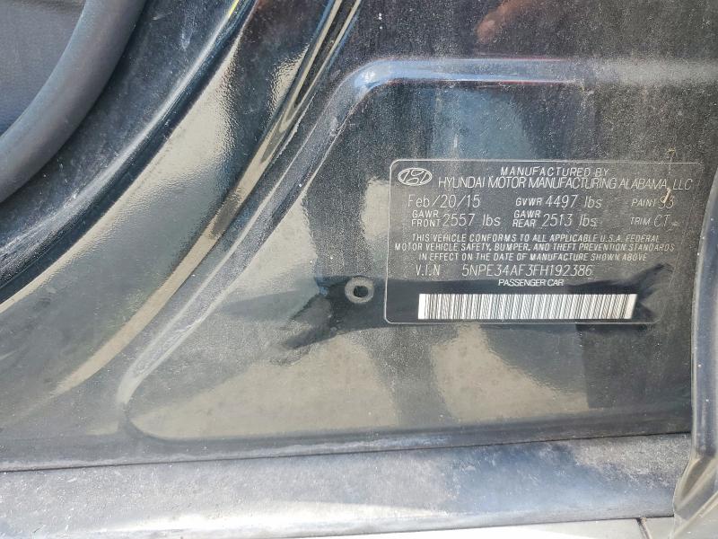 2015 Hyundai Sonata მანქანა იყიდება აუქციონზე, vin: 5NPE34AF3FH192386, აუქციონის ნომერი: 65983486