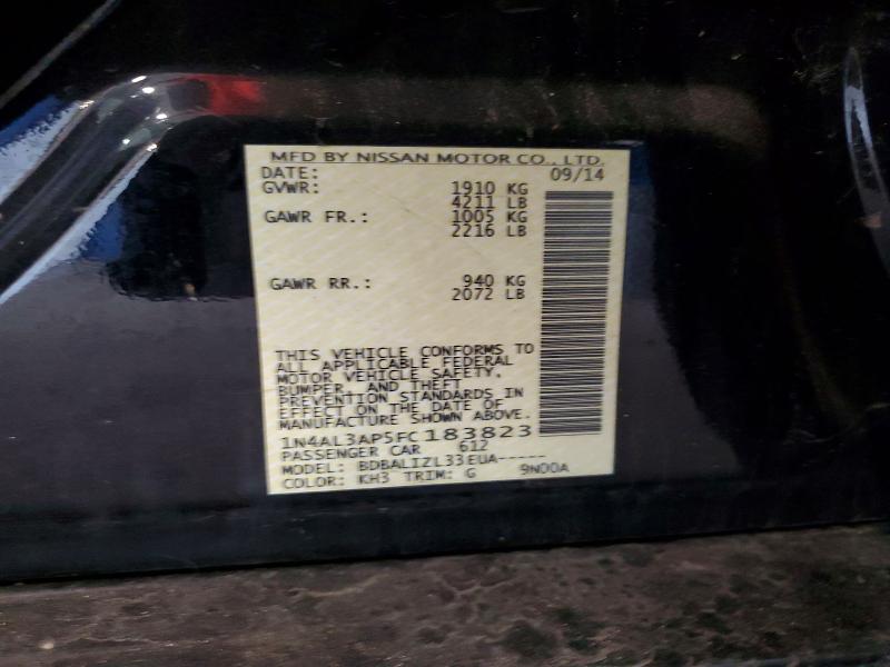 Продаж на аукціоні авто 2015 Nissan Altima, vin: 1N4AL3AP5FC183823, номер лоту: 66942676