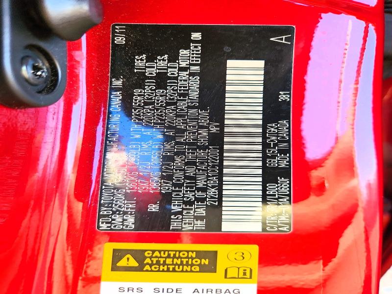Продаж на аукціоні авто 2012 Lexus Rx, vin: 2T2BK1BA1CC122001, номер лоту: 66496276