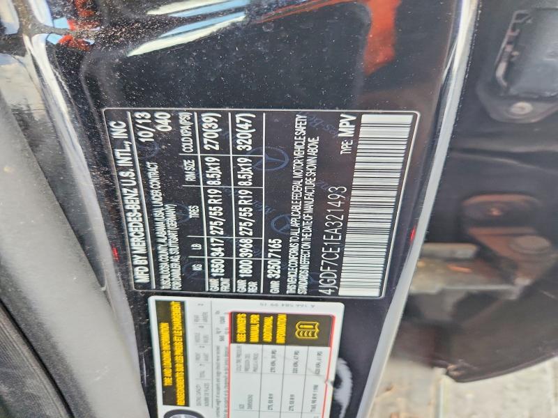 2014 Mercedes-benz Gl მანქანა იყიდება აუქციონზე, vin: 4JGDF7CE1EA321493, აუქციონის ნომერი: 65494786