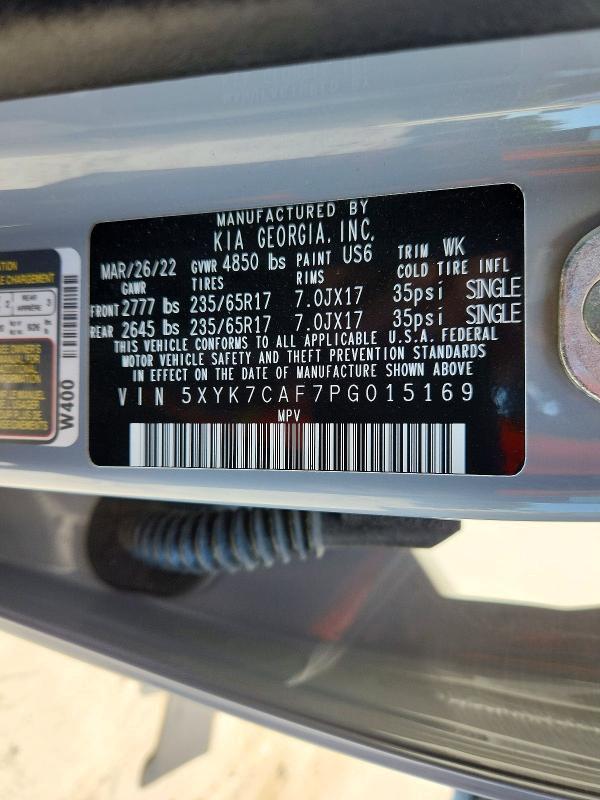 Продажа на аукционе авто 2023 Kia Sportage, vin: 5XYK7CAF7PG015169, номер лота: 63239386