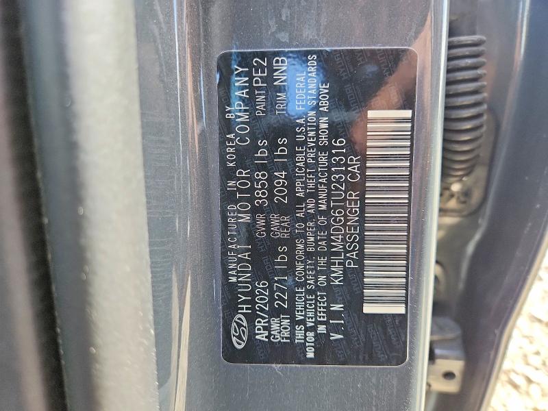 Aukcja sprzedaży 2026 Hyundai Elantra, vin: KMHLM4DG6TU231316, numer aukcji: 66044646