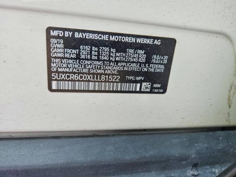 Продаж на аукціоні авто 2020 Bmw X5, vin: 5UXCR6C0XLLL81522, номер лоту: 63753766
