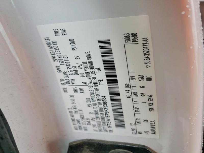 Aukcja sprzedaży 2019 Ford F150, vin: 1FTEW1EP9KFC98564, numer aukcji: 63282386