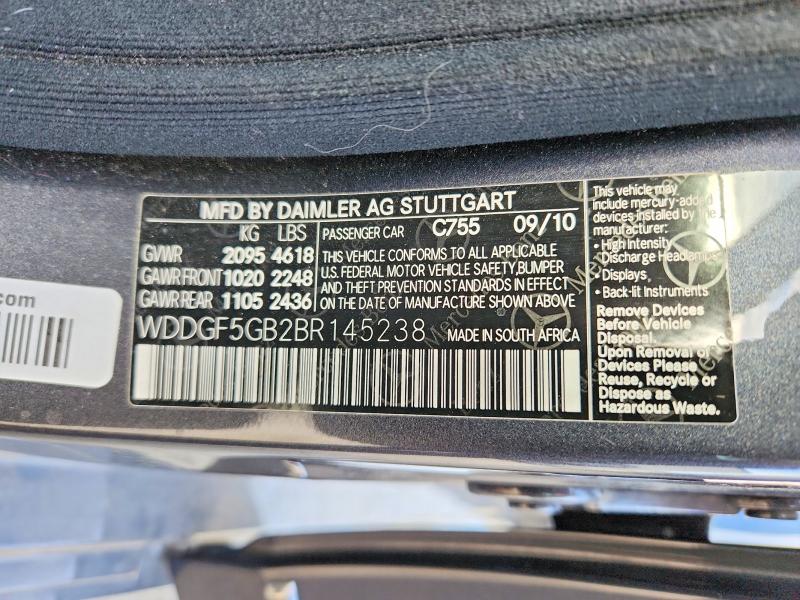 Продаж на аукціоні авто 2011 Mercedes-benz C, vin: WDDGF5GB2BR145238, номер лоту: 66099936