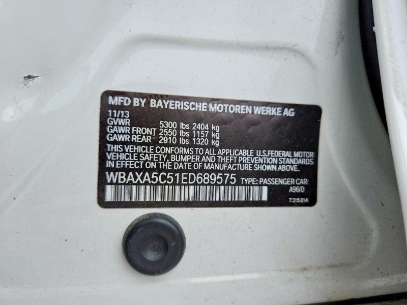 Aukcja sprzedaży 2014 Bmw 535, vin: WBAXA5C51ED689575, numer aukcji: 64249036