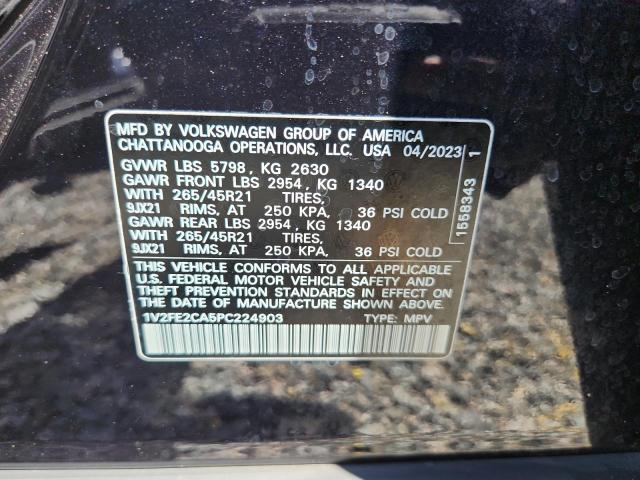 Продаж на аукціоні авто 2023 Volkswagen Atlas Cross Sport, vin: 1V2FE2CA5PC224903, номер лоту: 67037696