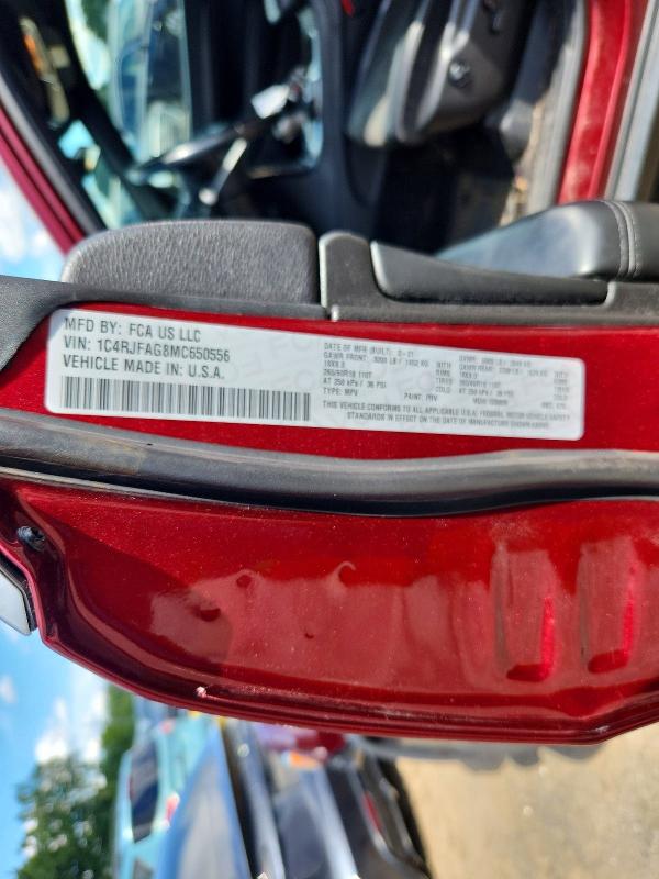 Продаж на аукціоні авто 2021 Jeep Grand Cherokee, vin: 1C4RJFAG8MC650556, номер лоту: 65377566