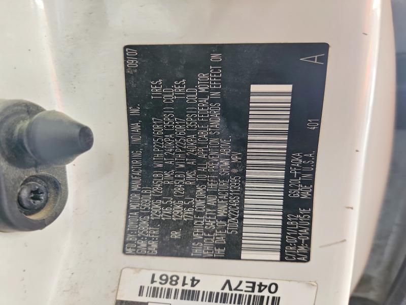 Aukcja sprzedaży 2008 Toyota Sienna, vin: 5TDZK22C48S113995, numer aukcji: 64284536