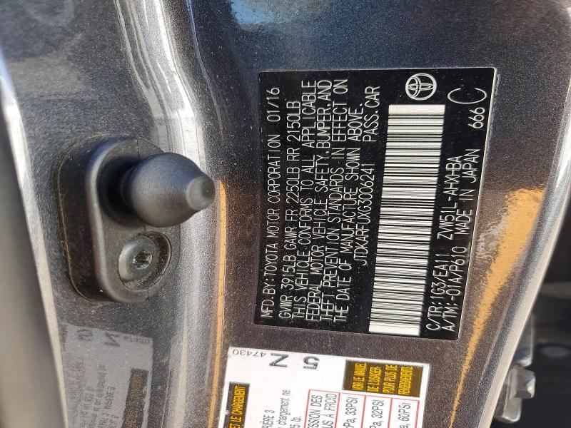 Продажа на аукционе авто 2016 Toyota Prius, vin: JTDKARFUXG3006241, номер лота: 63506436