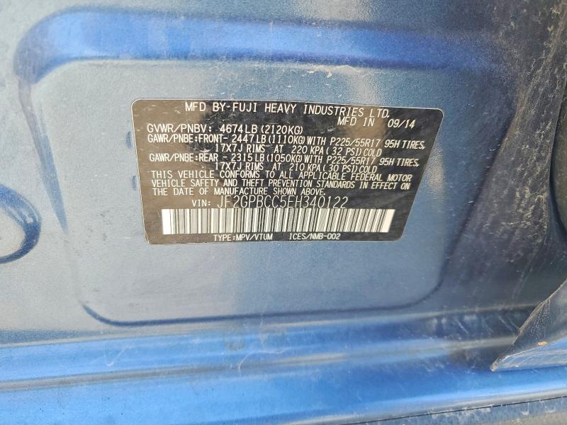 Aukcja sprzedaży 2014 Subaru Xv Crosstrek, vin: JF2GPBCC5EH340122, numer aukcji: 65887166