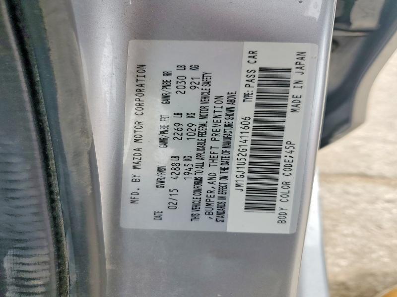 63845756 :رقم المزاد ، JM1GJ1U52G1411606 vin ، 2016 Mazda 6 مزاد بيع