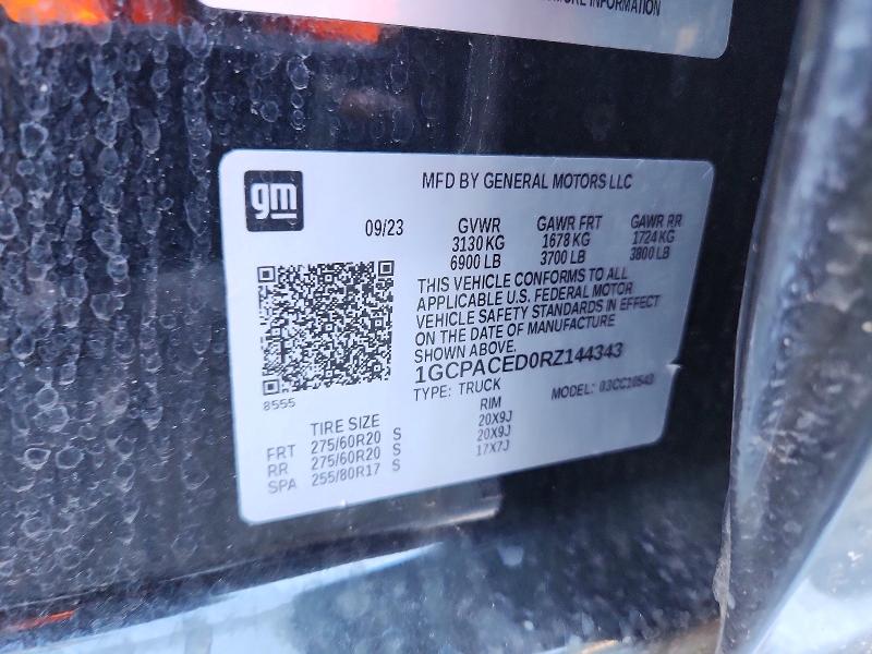 63891706 :رقم المزاد ، 1GCPACED0RZ144343 vin ، 2024 Chevrolet Silverado مزاد بيع