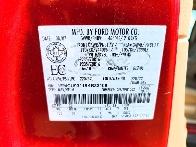 Продажа на аукционе авто 2008 Ford Escape, vin: 1FMCU93118KB32108, номер лота: 65348426