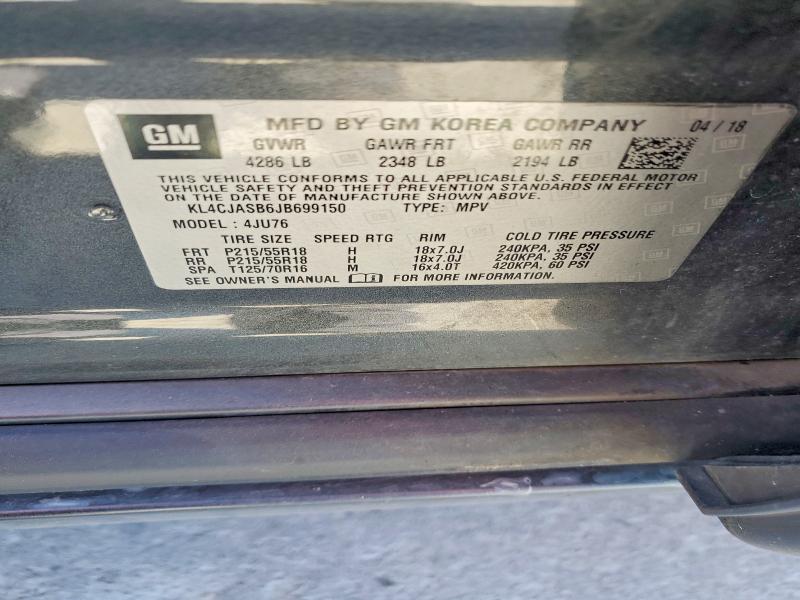 Aukcja sprzedaży 2018 Buick Encore, vin: KL4CJASB6JB699150, numer aukcji: 65540986