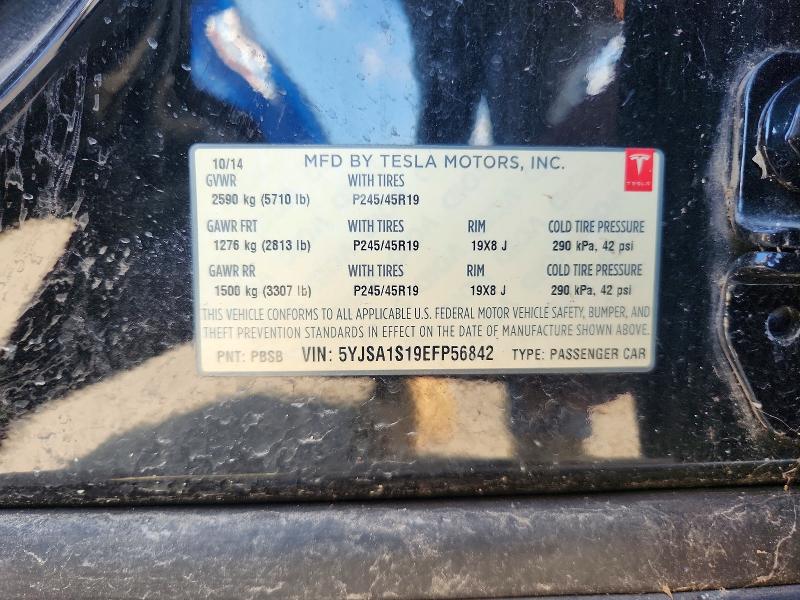 Продажа на аукционе авто 2014 Tesla Model S, vin: 5YJSA1S19EFP56842, номер лота: 65099496