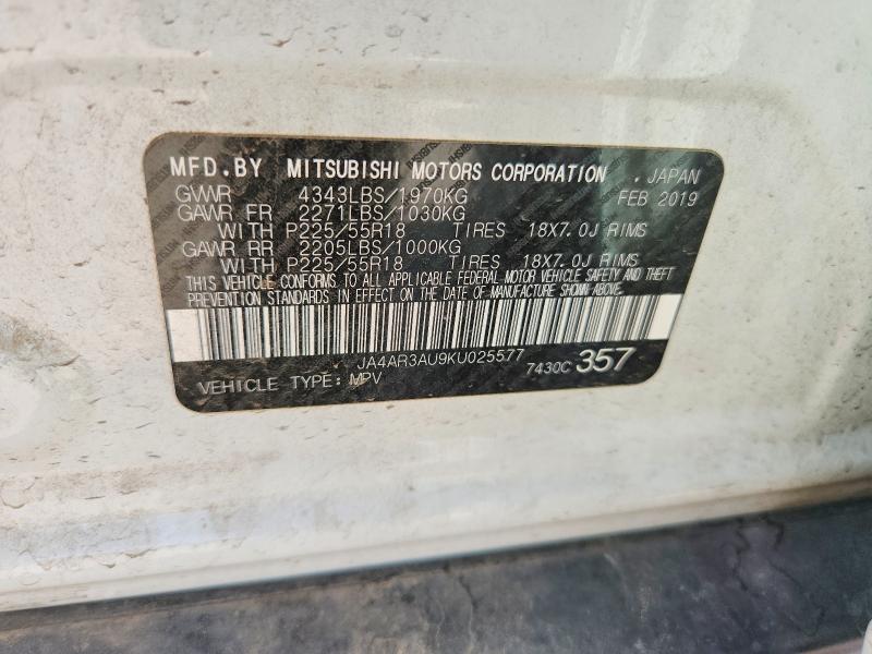 Aukcja sprzedaży 2019 Mitsubishi Outlander Sport, vin: JA4AR3AU9KU025577, numer aukcji: 65960176