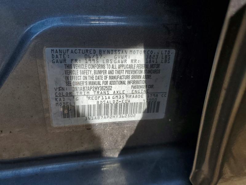 Продажа на аукционе авто 2017 Nissan Sentra, vin: 3N1AB7AP2HY362502, номер лота: 63564596
