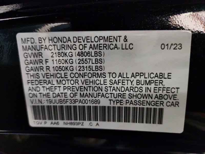 2023 Acura Tlx მანქანა იყიდება აუქციონზე, vin: 19UUB5F33PA001689, აუქციონის ნომერი: 66749376