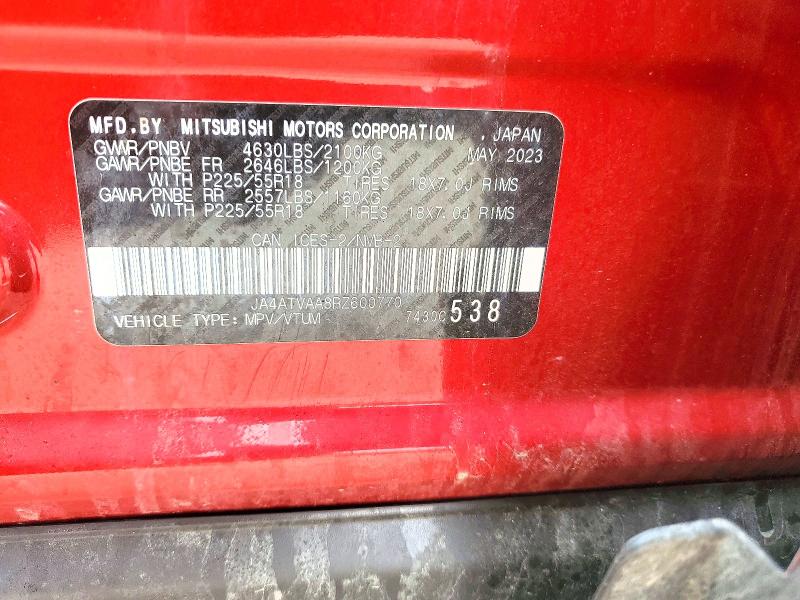 Aukcja sprzedaży 2024 Mitsubishi Eclipse Cross, vin: JA4ATVAA8RZ600770, numer aukcji: 66426376
