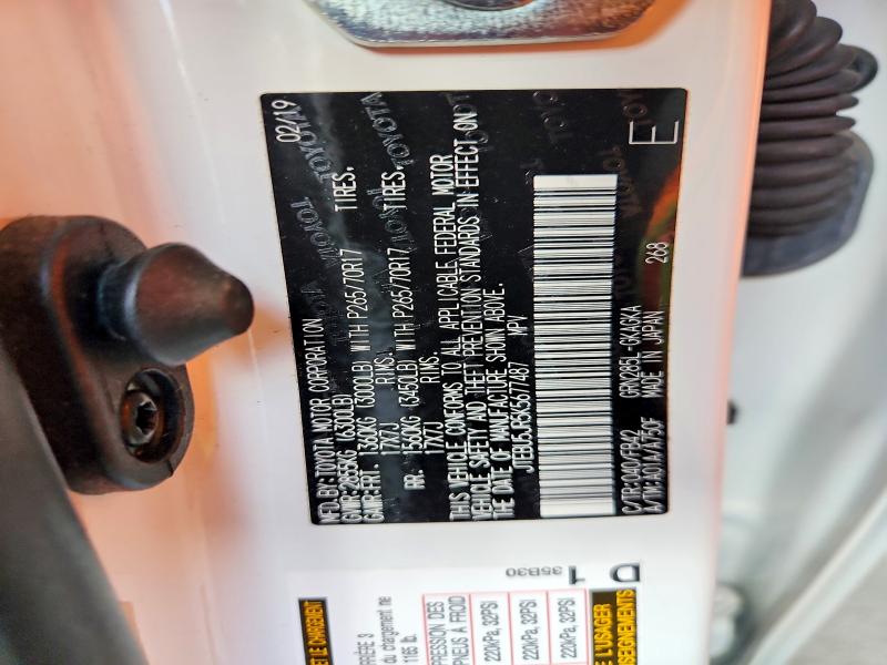 2019 Toyota 4runner მანქანა იყიდება აუქციონზე, vin: JTEBU5JR5K5677487, აუქციონის ნომერი: 64963376