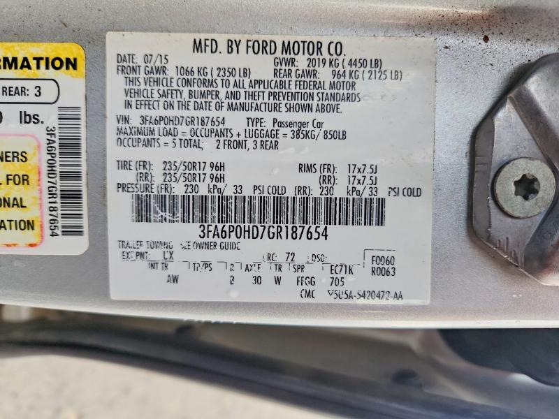 Продажа на аукционе авто 2016 Ford Fusion, vin: 3FA6P0HD7GR187654, номер лота: 64985996