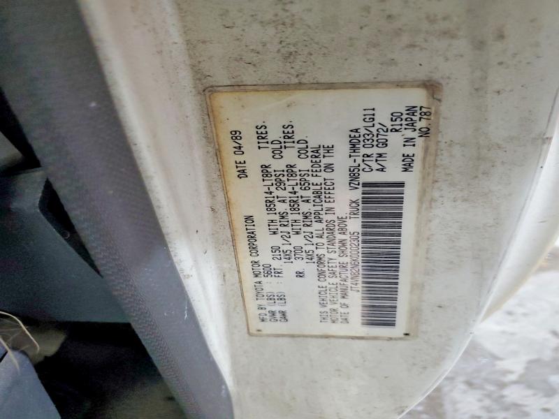 1989 Toyota Pickup მანქანა იყიდება აუქციონზე, vin: JT4VN82N6K0002305, აუქციონის ნომერი: 66073976
