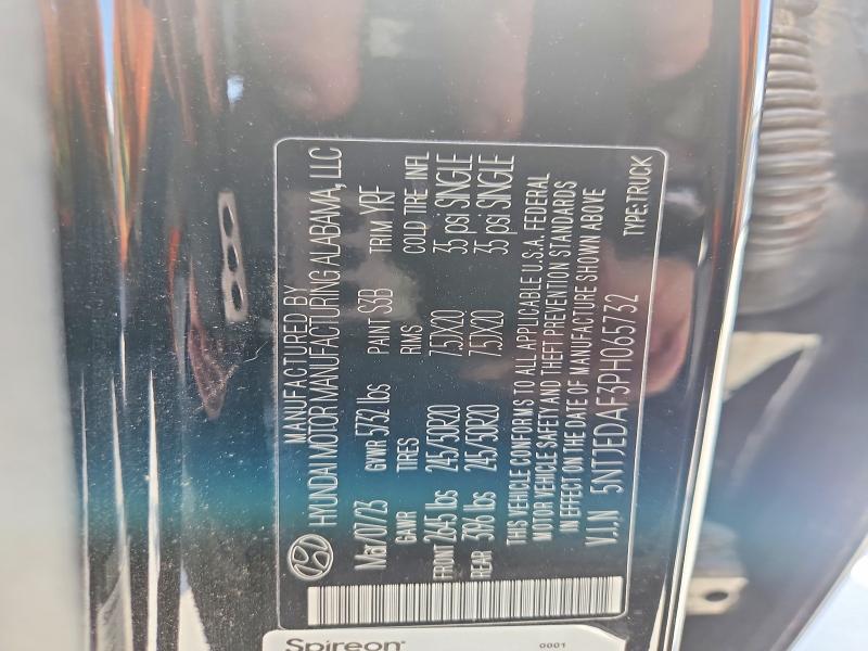 64595736 :رقم المزاد ، 5NTJEDAF3PH065732 vin ، 2023 Hyundai Santa Cruz مزاد بيع