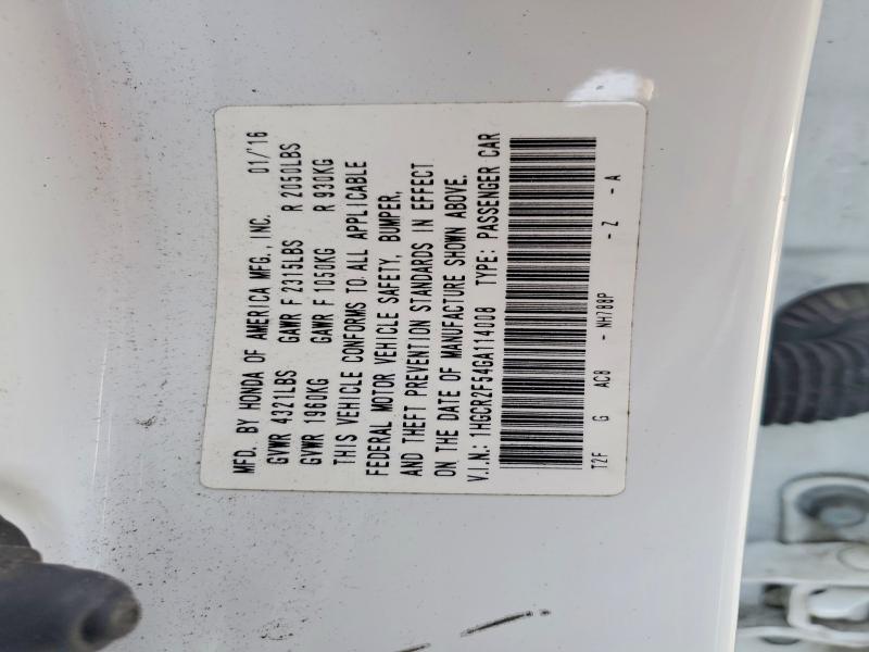 Aukcja sprzedaży 2016 Honda Accord, vin: 1HGCR2F54GA114008, numer aukcji: 64068916