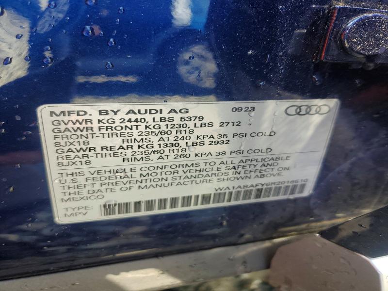 Aukcja sprzedaży 2024 Audi Q5, vin: WA1ABAFY6R2016510, numer aukcji: 64269876