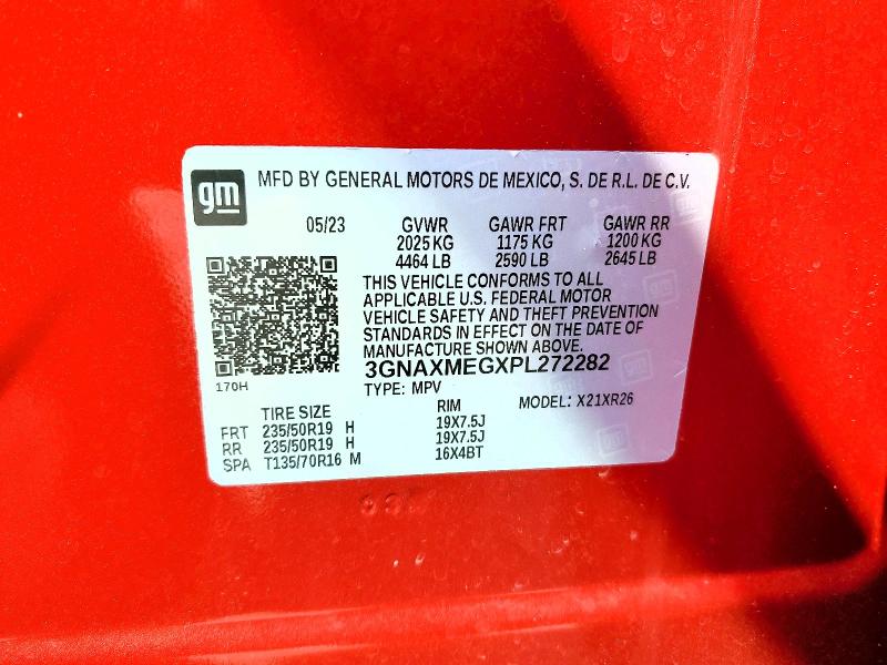 66742966 :رقم المزاد ، 3GNAXMEGXPL272282 vin ، 2023 Chevrolet Equinox مزاد بيع