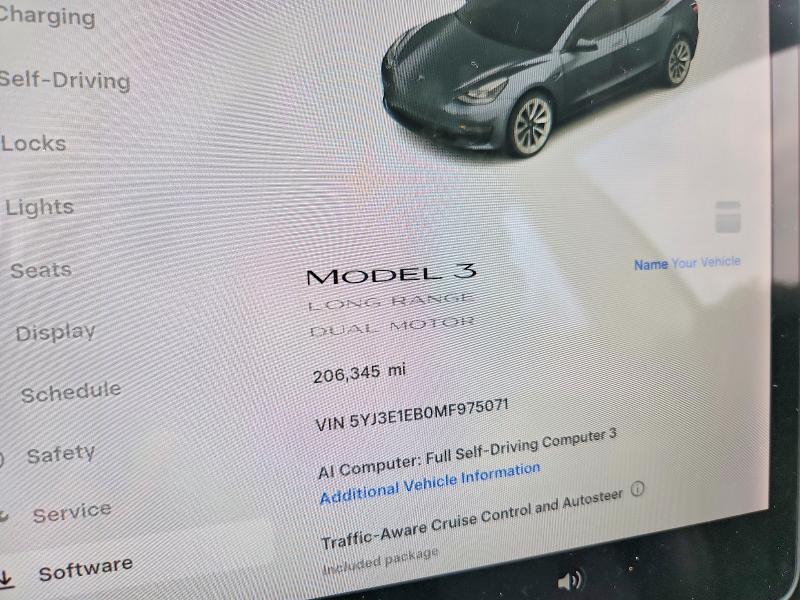 Aukcja sprzedaży 2021 Tesla Model 3, vin: 5YJ3E1EB0MF975071, numer aukcji: 64607116