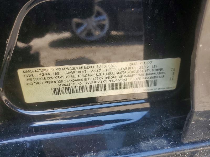 Продажа на аукционе авто 2007 Volkswagen Jetta, vin: 3VWHF71K37M145323, номер лота: 65861796