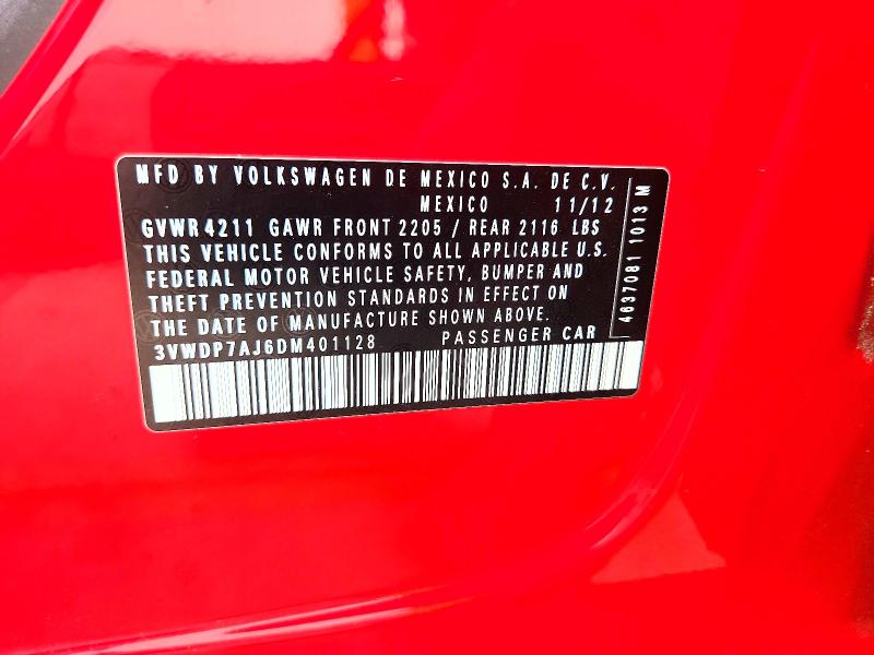 Продажа на аукционе авто 2013 Volkswagen Jetta, vin: 3VWDP7AJ6DM401128, номер лота: 63862206