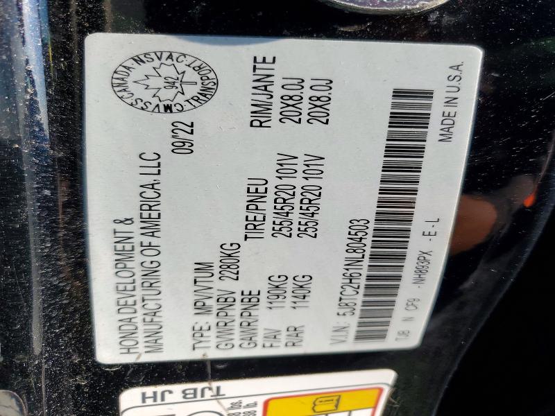 Aukcja sprzedaży 2022 Acura Rdx, vin: 5J8TC2H61NL804503, numer aukcji: 63219436