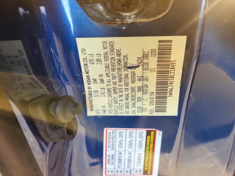 2008 Nissan Altima მანქანა იყიდება აუქციონზე, vin: 1N4AL24E58C218495, აუქციონის ნომერი: 63508996