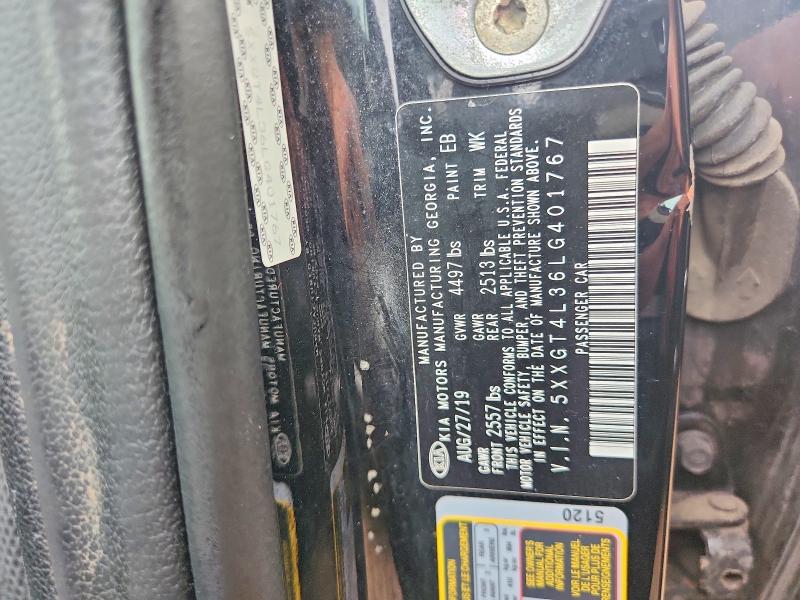 63832396 :رقم المزاد ، 5XXGT4L36LG401767 vin ، 2020 Kia Optima مزاد بيع