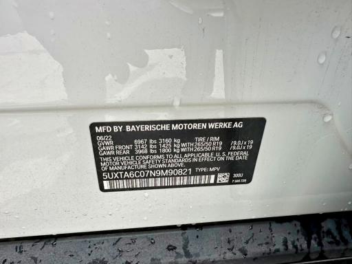Aukcja sprzedaży 2022 Bmw X5, vin: 5UXTA6C07N9M90821, numer aukcji: 63988366